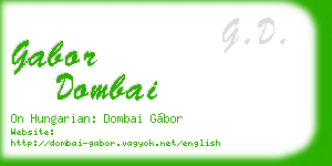 gabor dombai business card