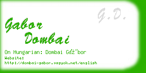 gabor dombai business card